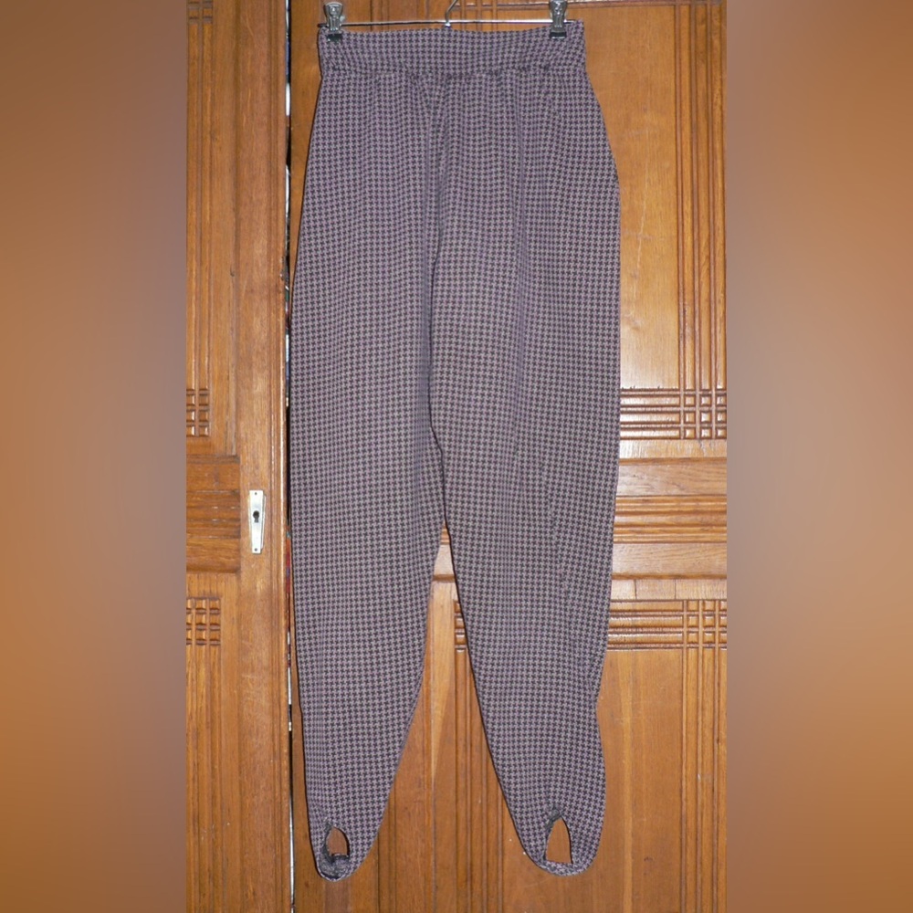 Stylish Vintage 90’s Women's Houndstooth Stirrup Pants